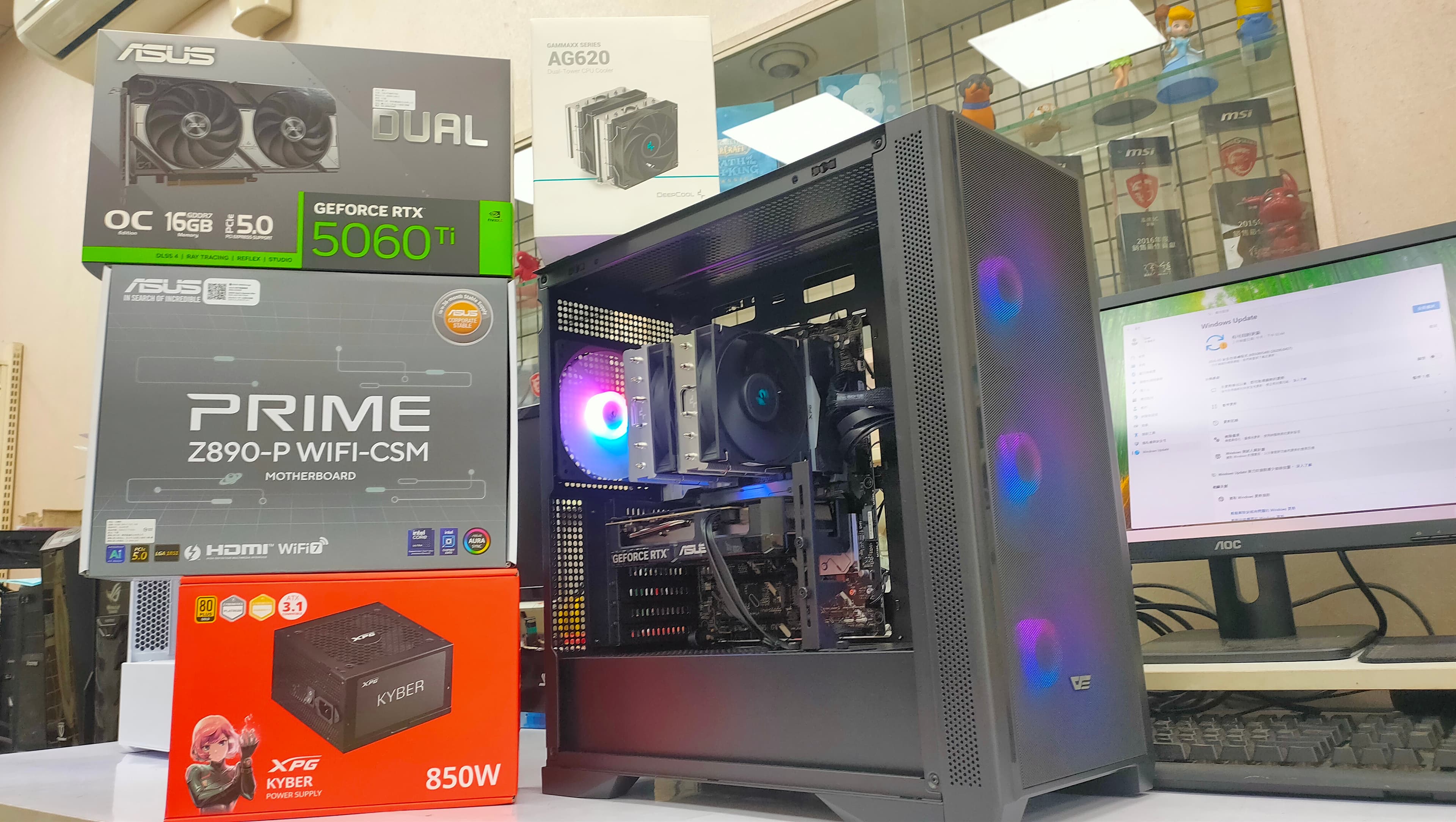 開箱開機 — RGB 一亮，用料看得出來
